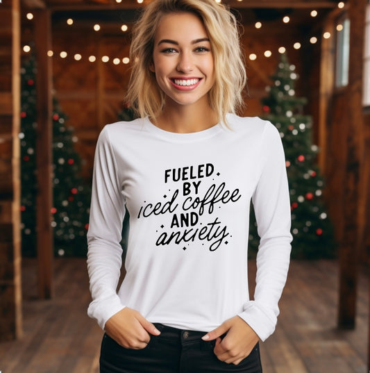 Fueled by Iced Coffee and Anxiety | Long Sleeve